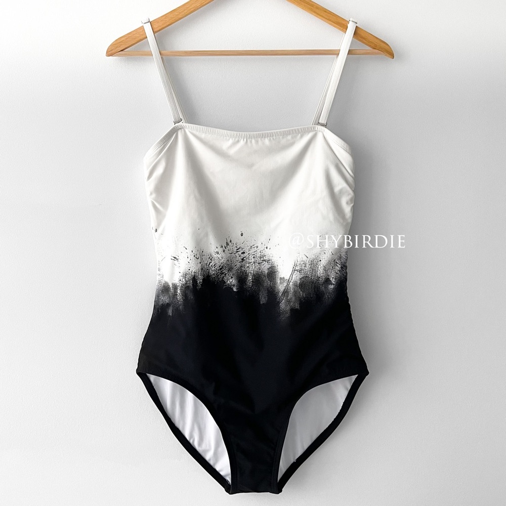 Calvin Klein Paint Splatter Printed Swimsuit, Convertible to Strapless